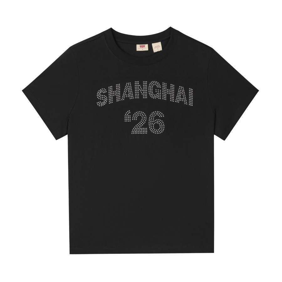 Levis T Shirts Women's Black Crew Neck