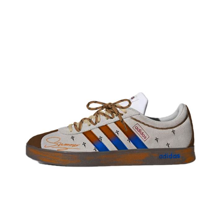 Adidas Adidas Vl Court Classic German Army Trainers Unisex Low Top Blue