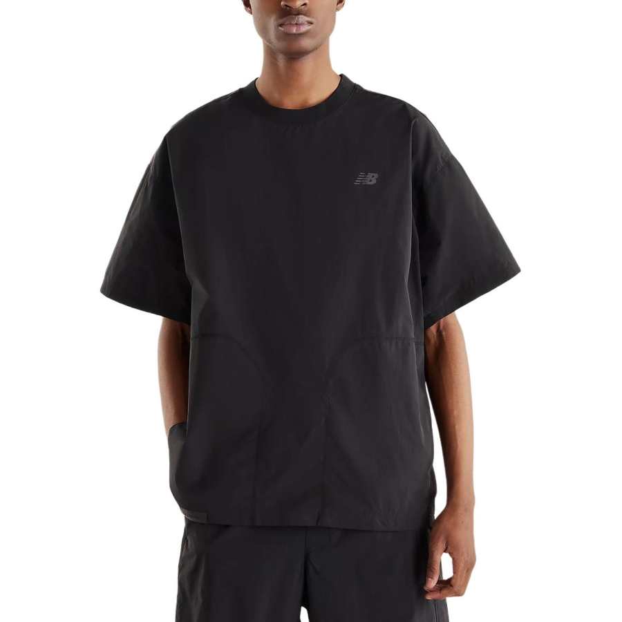New Balance New Balance Shifted T Shirts Men's Black Caviar Crew Neck Moderate