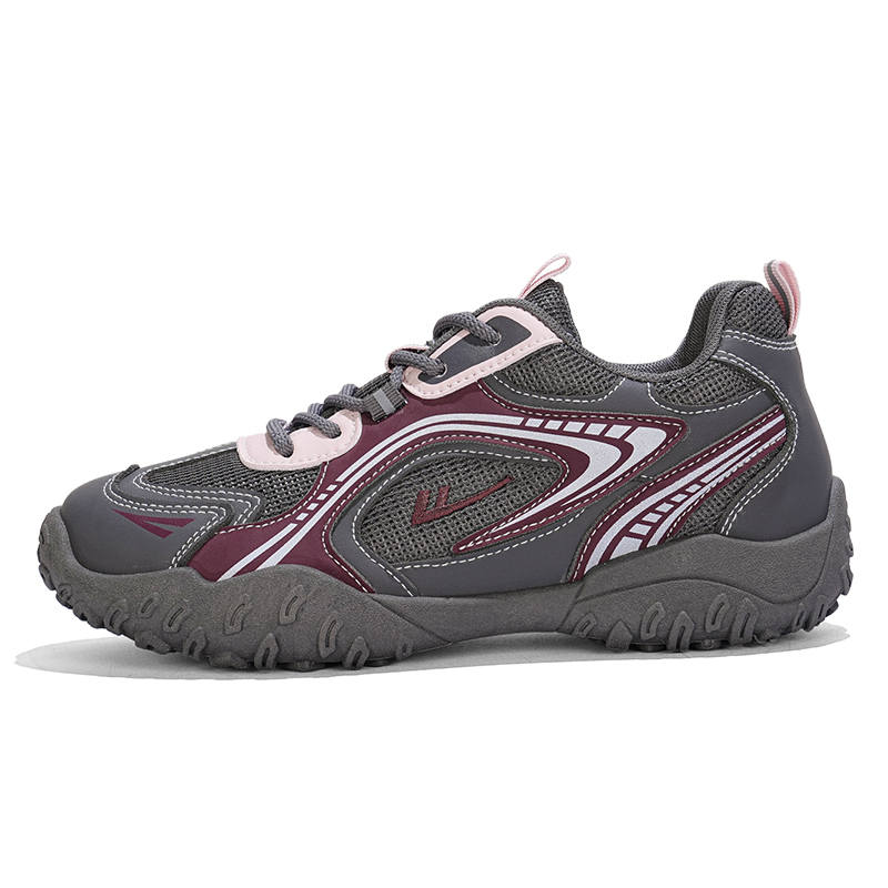 WARRIOR Casual Shoes Women's Low Top Dark Gray Pink