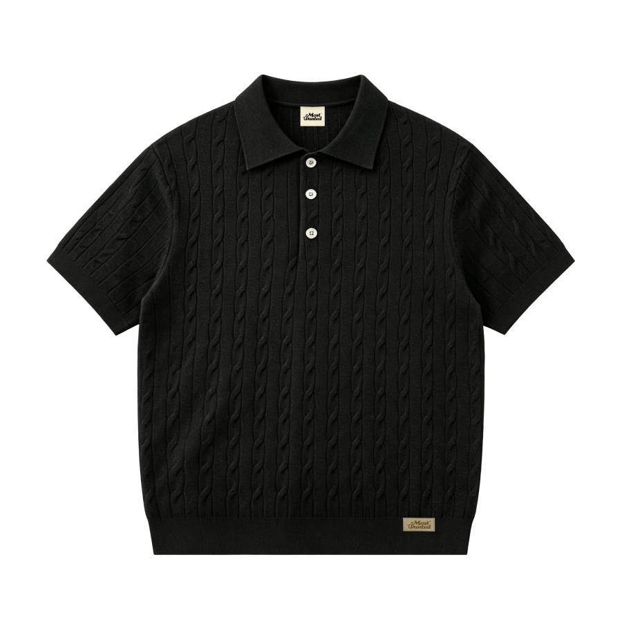 MostwantedLab Knitwear Unisex Polo Collar Moderate A Line