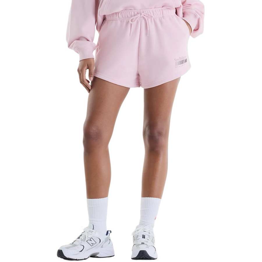 New Balance New Balance French Terry Casual Shorts Women's PINK CHALK