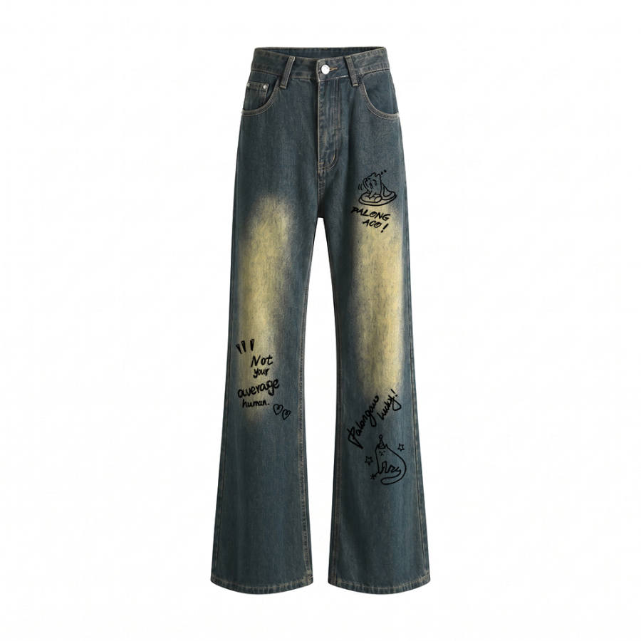 PAL ONGACO Jeans Unisex Moderate Flared Pants