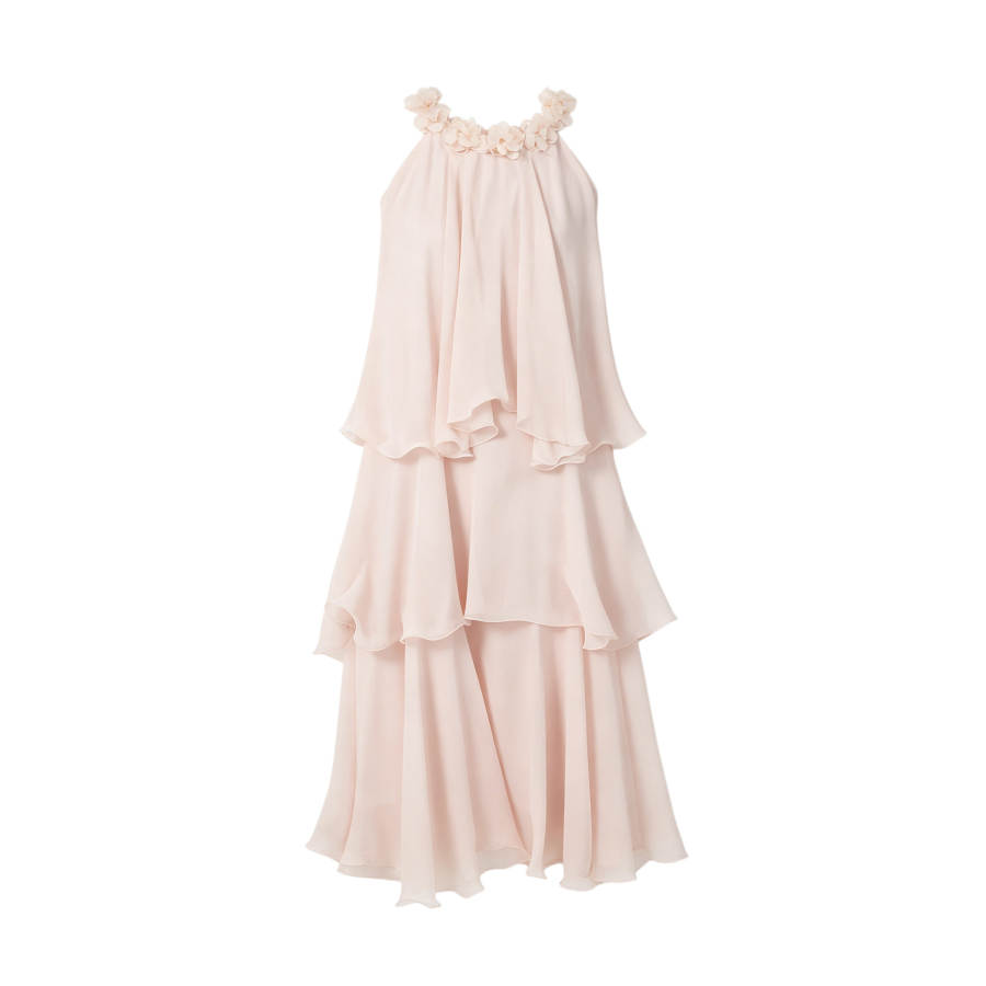 TUSHIFEI Sleeveless Dresses Women's Image Color Halter Moderate Midi Skirt Tiered Skirt