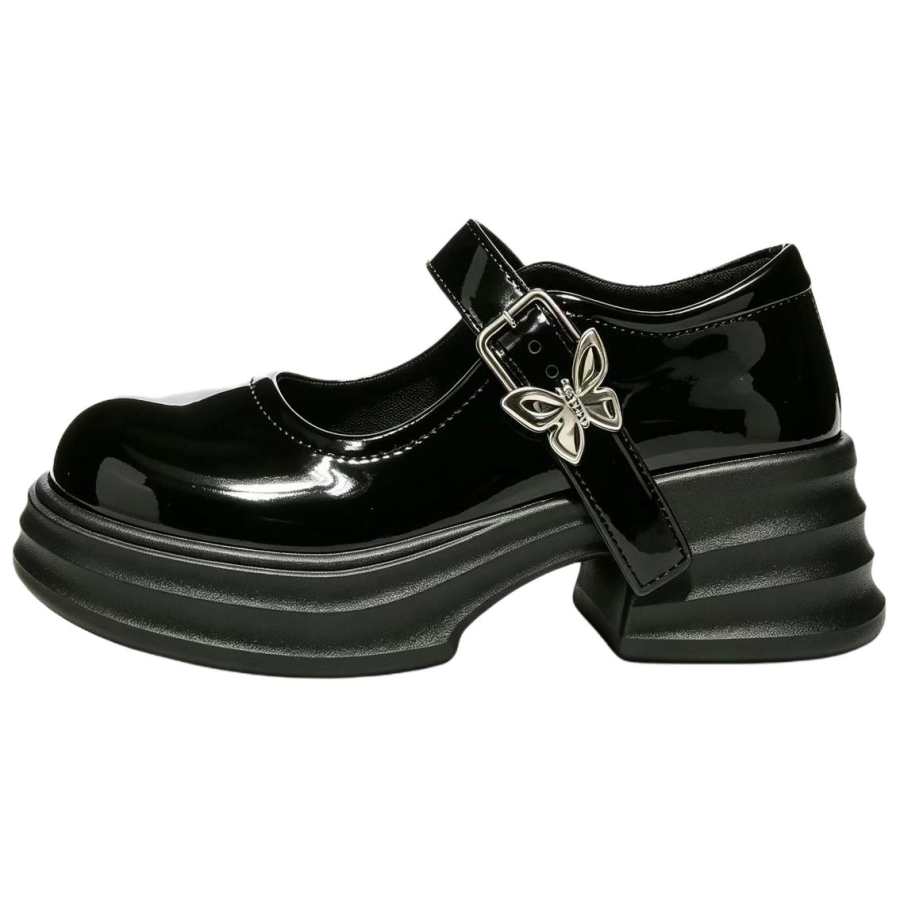KEMANIKE Platform Mary Jane Shoes Women's Black