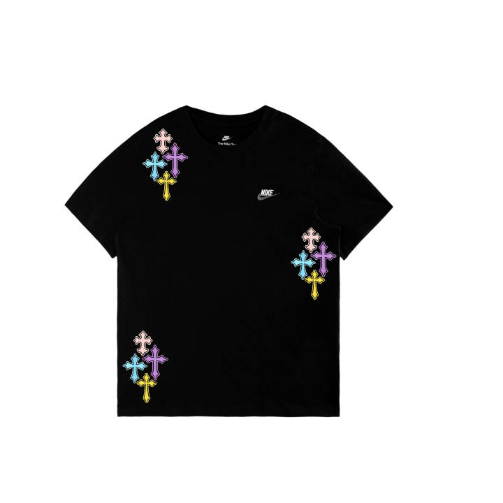 Nike Nike Sportswear T Shirts Men's Black/White/Dark Gray Crew Neck Moderate