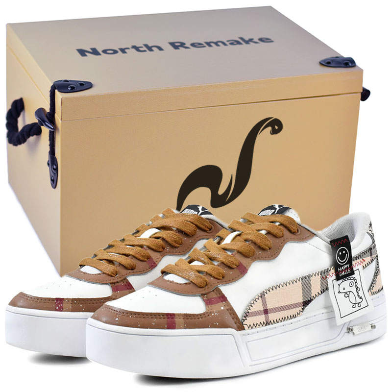 PUMA Skye Skateboard Shoes Women's Low Top White, Brown