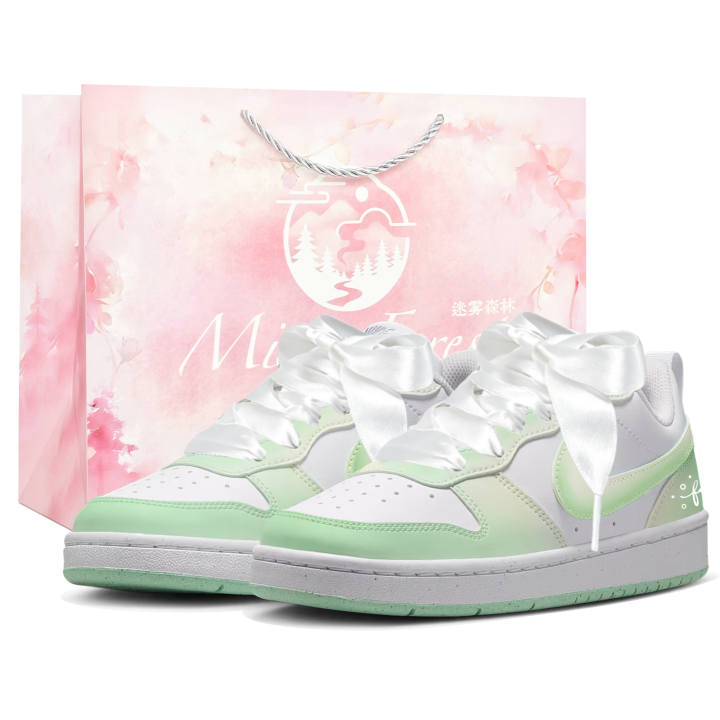 Nike Nike Court Borough Skateboard Shoes Women's Low Top White Green