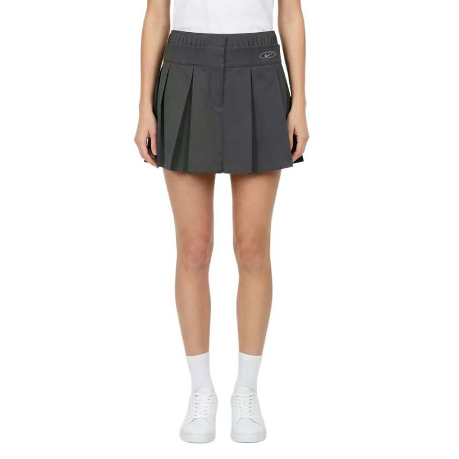 Nike Nike Casual Short Skirts Women's Gray/White Moderate Short Skirt Pleated Skirt