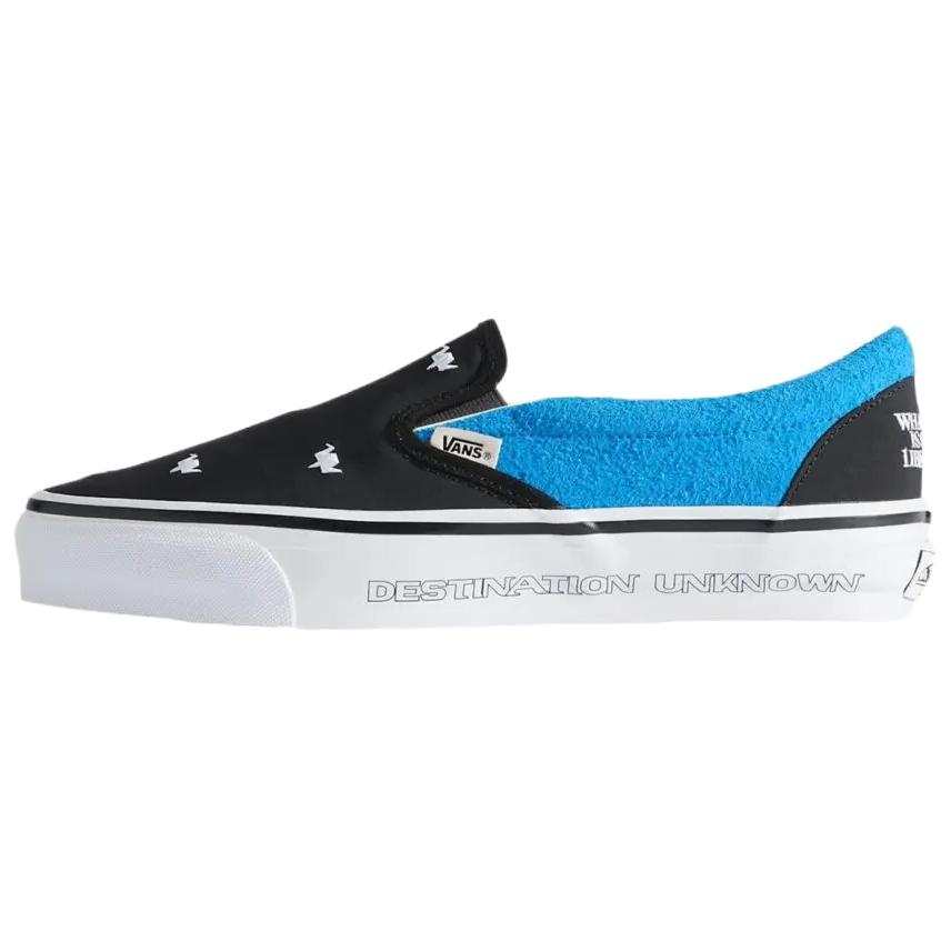 Vans Liberaiders X Vans LX Classic Slip On 98 Skateboard Shoes Unisex Black Blue