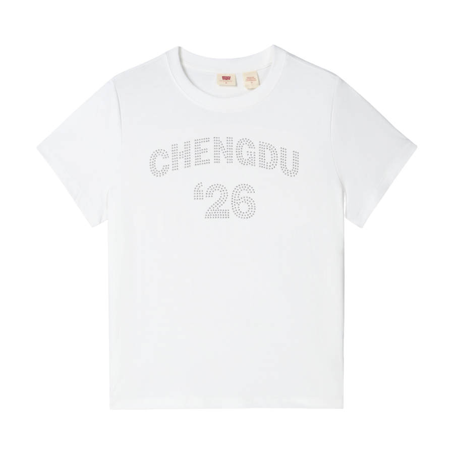 Levis T Shirts Women's White Chengdu Crew Neck
