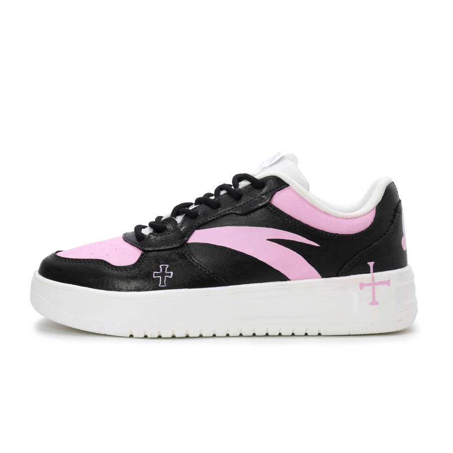 ANTA Easy Skateboard Shoes Unisex Low Top Black White