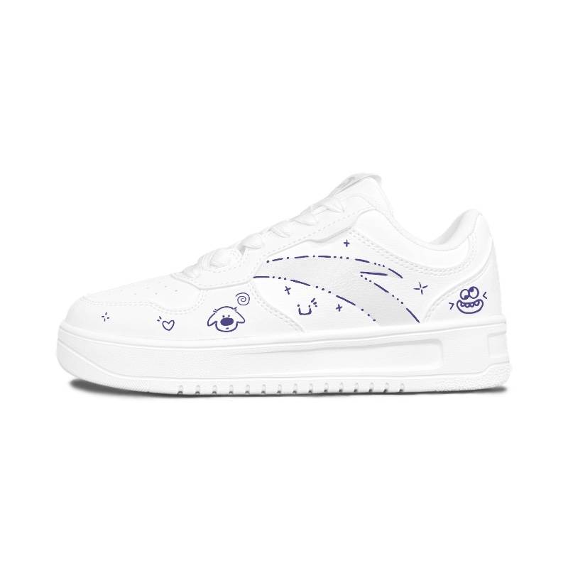 ANTA Skateboard Shoes Unisex Low Top White