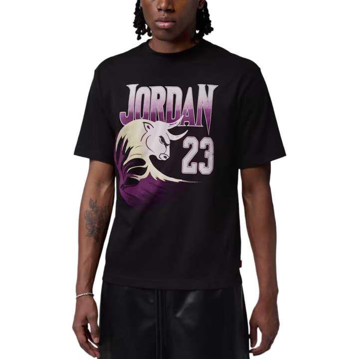 Jordan Jordan Brooklyn T Shirts Men's Black Crew Neck Moderate