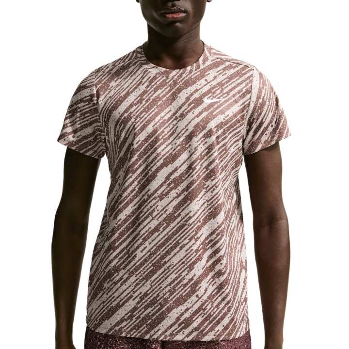 Nike Nike Court Victory Quick Dry T Shirts Men's Platinum Purple/White Crew Neck
