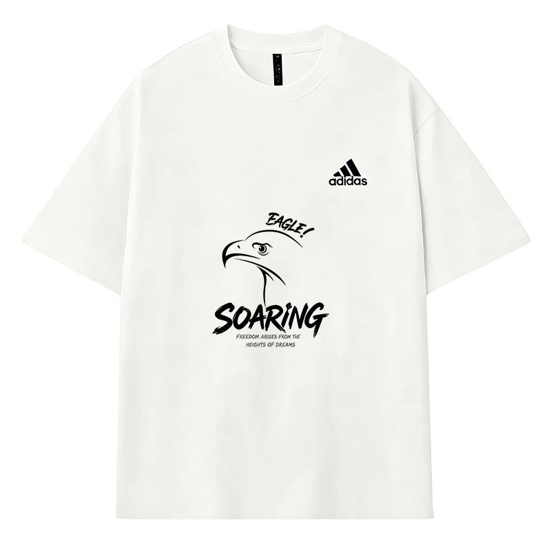 Adidas Adidas MUST HAVES T Shirts Unisex Ecru Crew Neck Moderate
