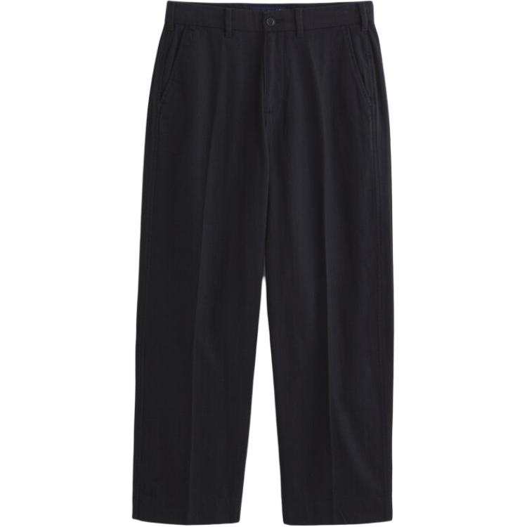 Abercrombie&Fitch Casual Pants Men's Black Moderate Straight Fit Pants