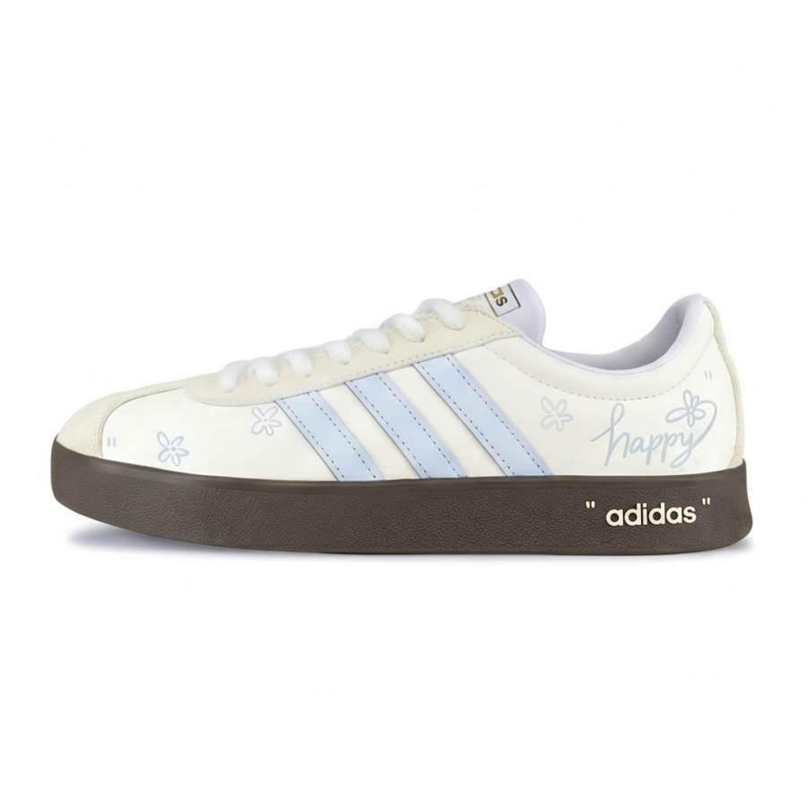 Adidas Adidas Vl Court Classic Skateboard Shoes Unisex Low Top Blue