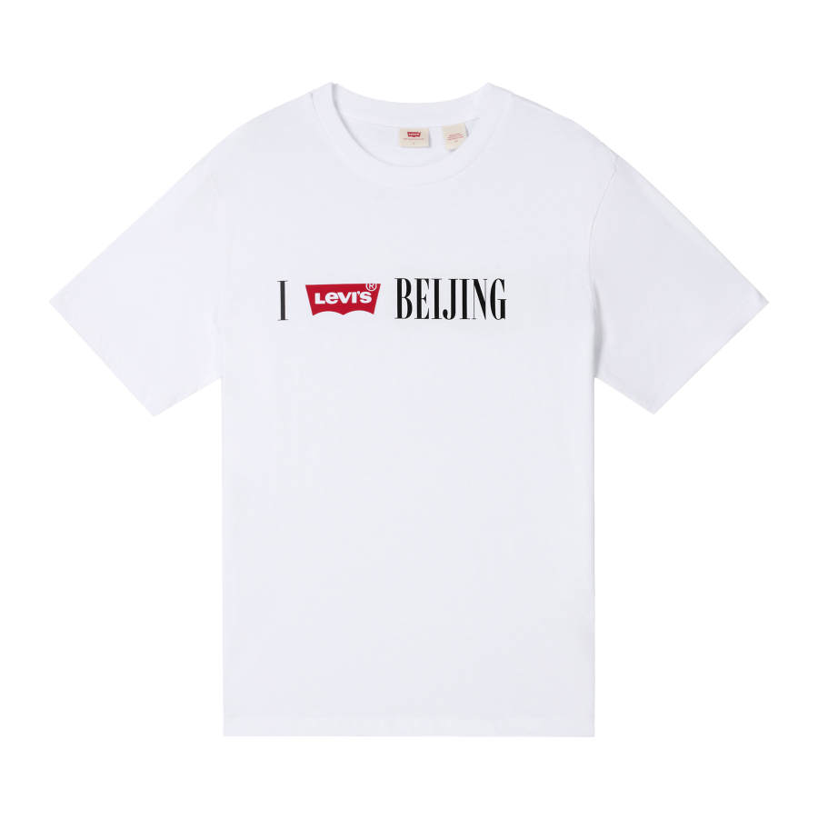 Levis Levis T Shirts Unisex White Beijing Crew Neck