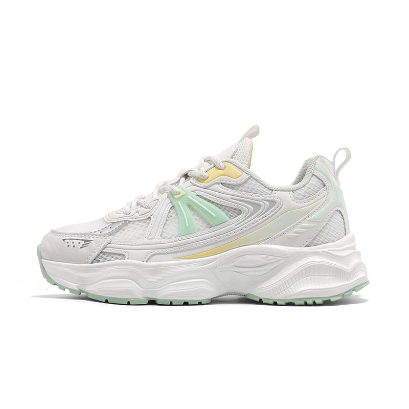 WARRIOR Running Shoes Women's Low Top White Green, Black Rice Green