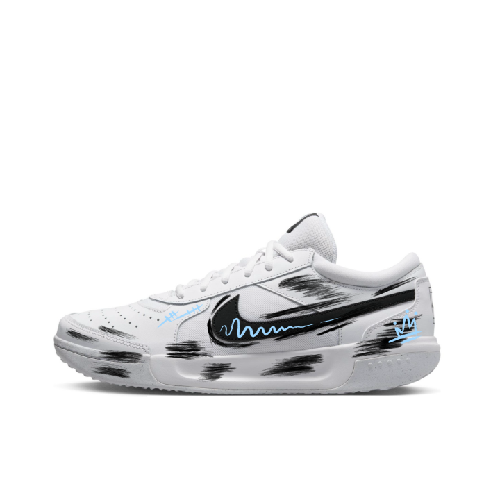Nike Nike Court Lite 3 Tennis Shoes Men's Low Top White Black Blue Purple Gradient Graffiti Colorway
