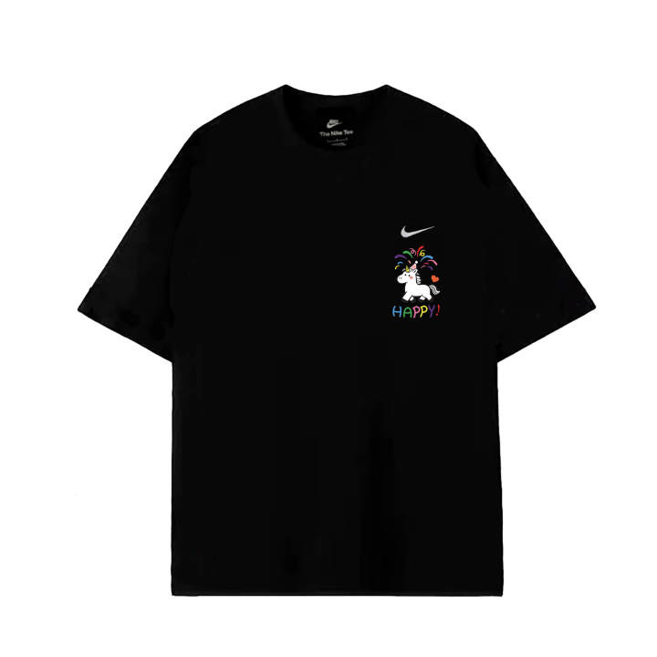 Nike Nike Sportswear T Shirts Unisex Obsidian Black Crew Neck Thin Straight Fit