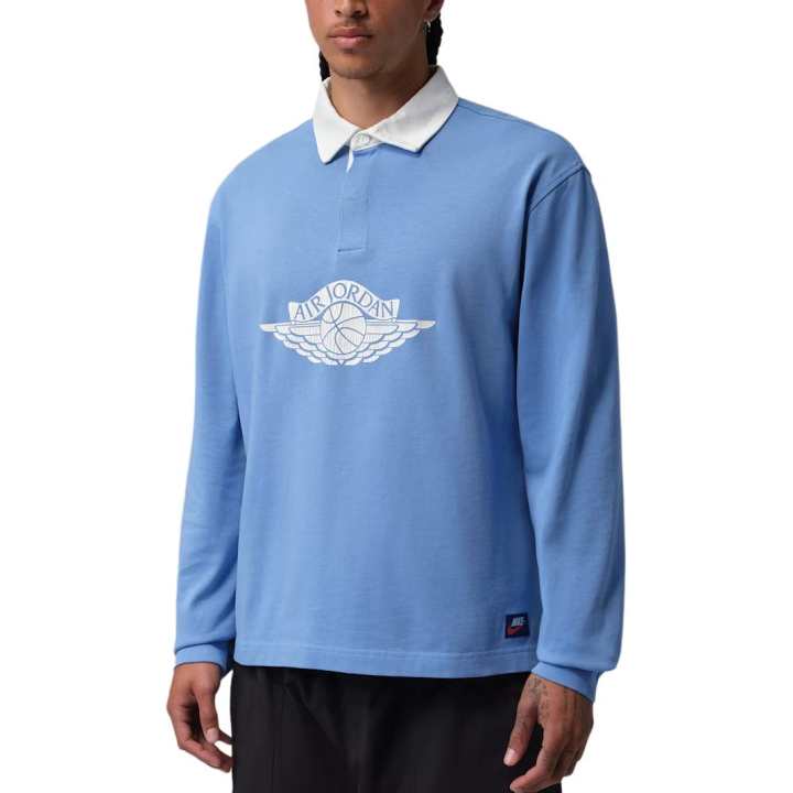Jordan Jordan Flight Essentials Polo Shirts Men's Sky Blue/Sail White Polo Collar Moderate