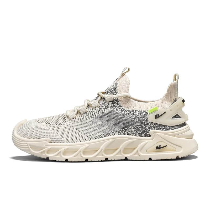 WARRIOR Casual Shoes Men's Low Top Beige/Dark Gray