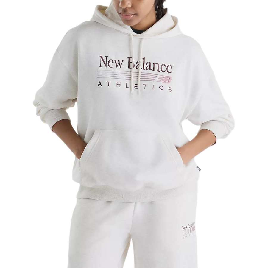 New Balance New Balance French Terry Sweatshirts Women's Linen Heather Hooded Non Detachable Moderate
