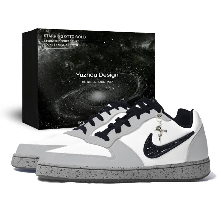 Nike Nike EBERNON Skateboard Shoes Men's Low Top White Black Gray Multicolor