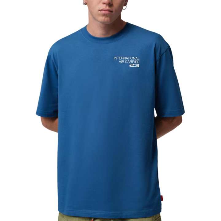 Jordan Jordan Brooklyn T Shirts Men's True Blue Crew Neck Moderate
