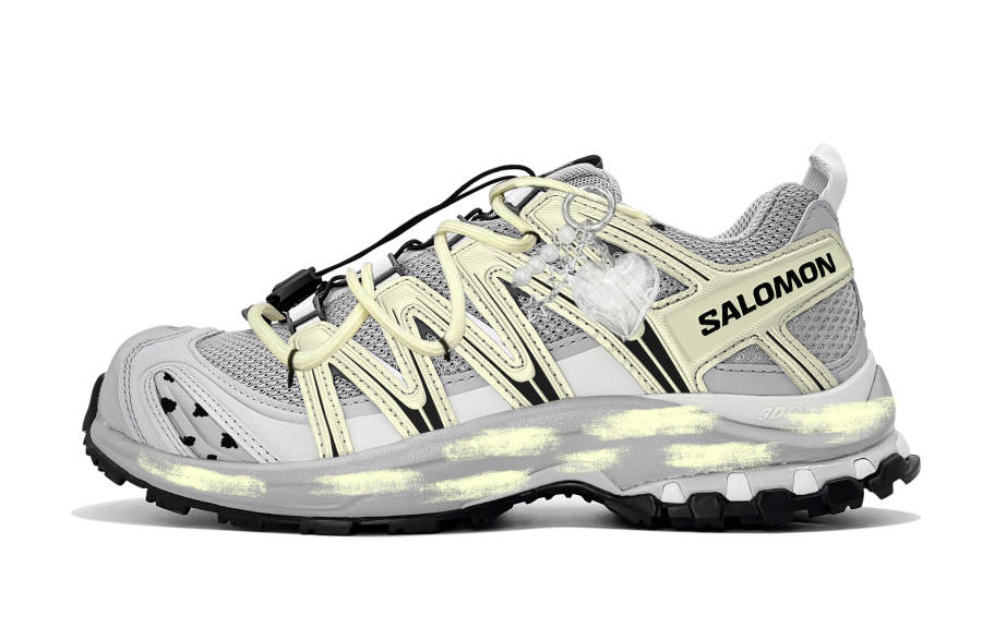 SALOMON XA PRO 3D Running Shoes Unisex Low Top Silver, Beige, Gray