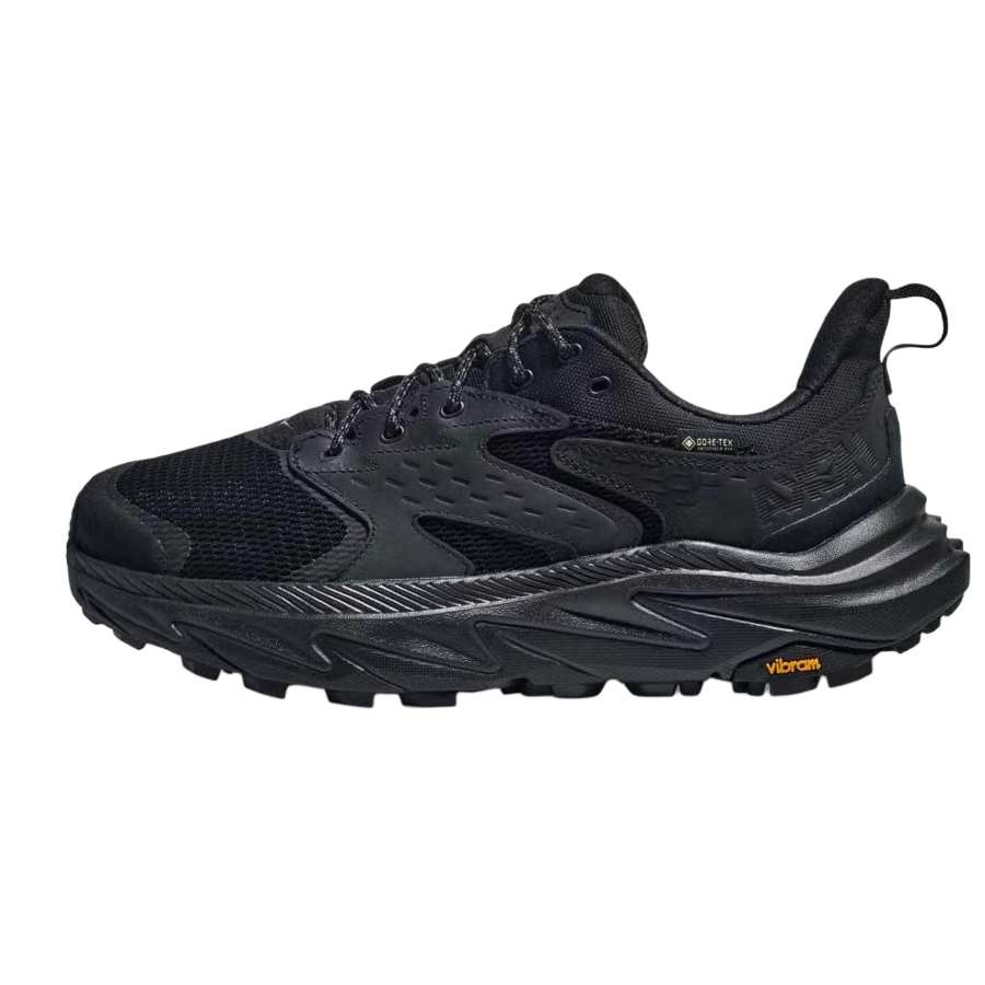 HOKA ONE ONE Anacapa 2 Synthetic Leather Breathable Lightweight Low top Trail Running Shoes Unisex Black