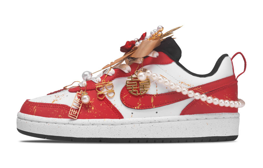Nike Nike Court Borough Skateboard Shoes Unisex Low Top Red