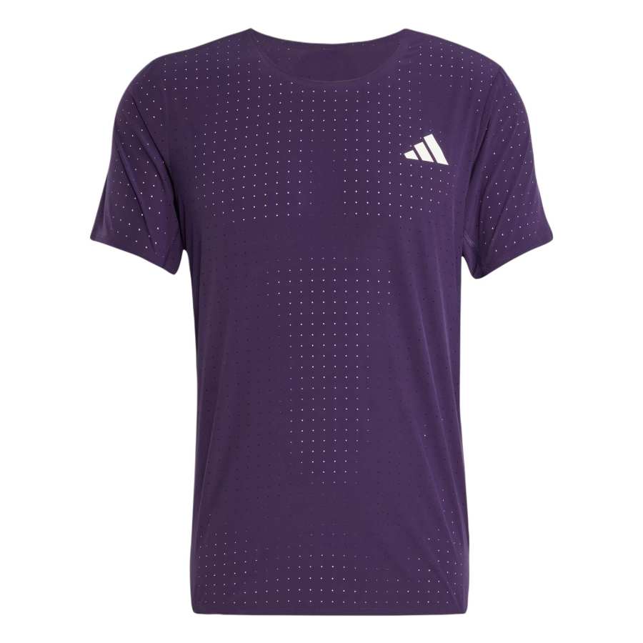 Adidas Adidas Adizero Running T Shirts Men's Aurora Plum Crew Neck Moderate
