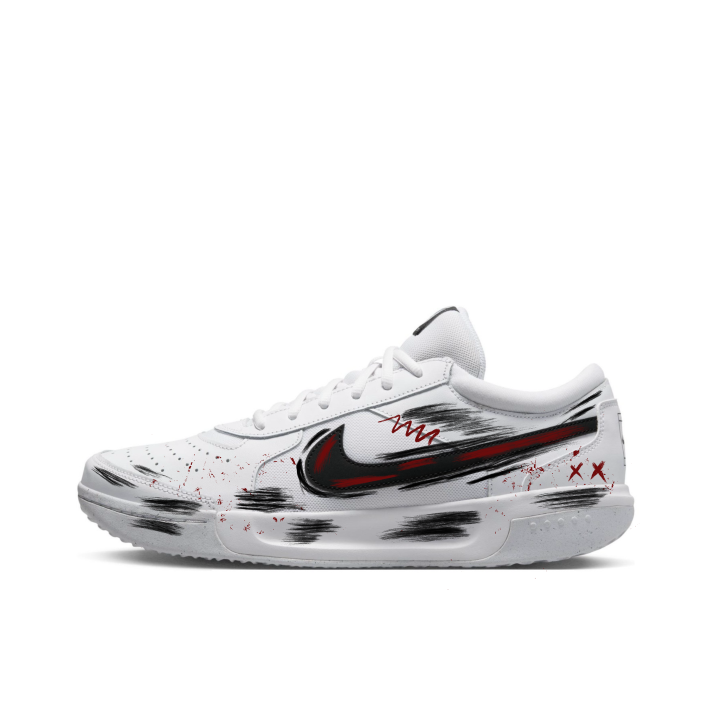 Nike Nike Court Lite 3 Tennis Shoes Men's Low Top White Black Blue Purple Gradient Graffiti Colorway
