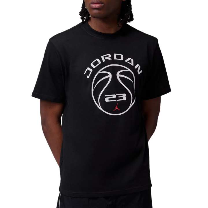 Jordan Jordan Sport Dri FIT Quick Dry T Shirts Men's Black/University Red Crew Neck Moderate