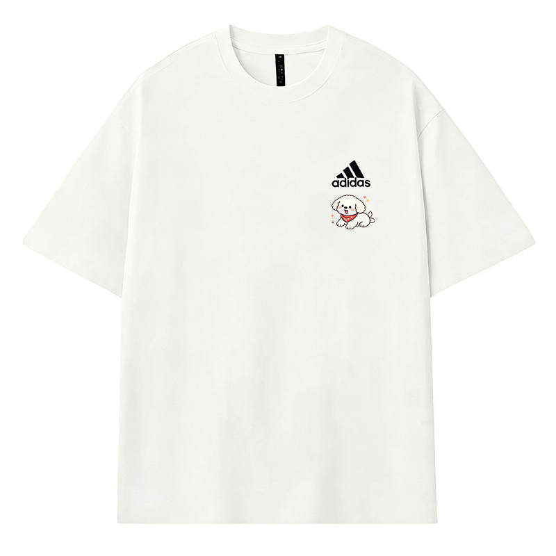 Adidas Adidas MUST HAVES T Shirts Unisex Ecru Crew Neck Moderate