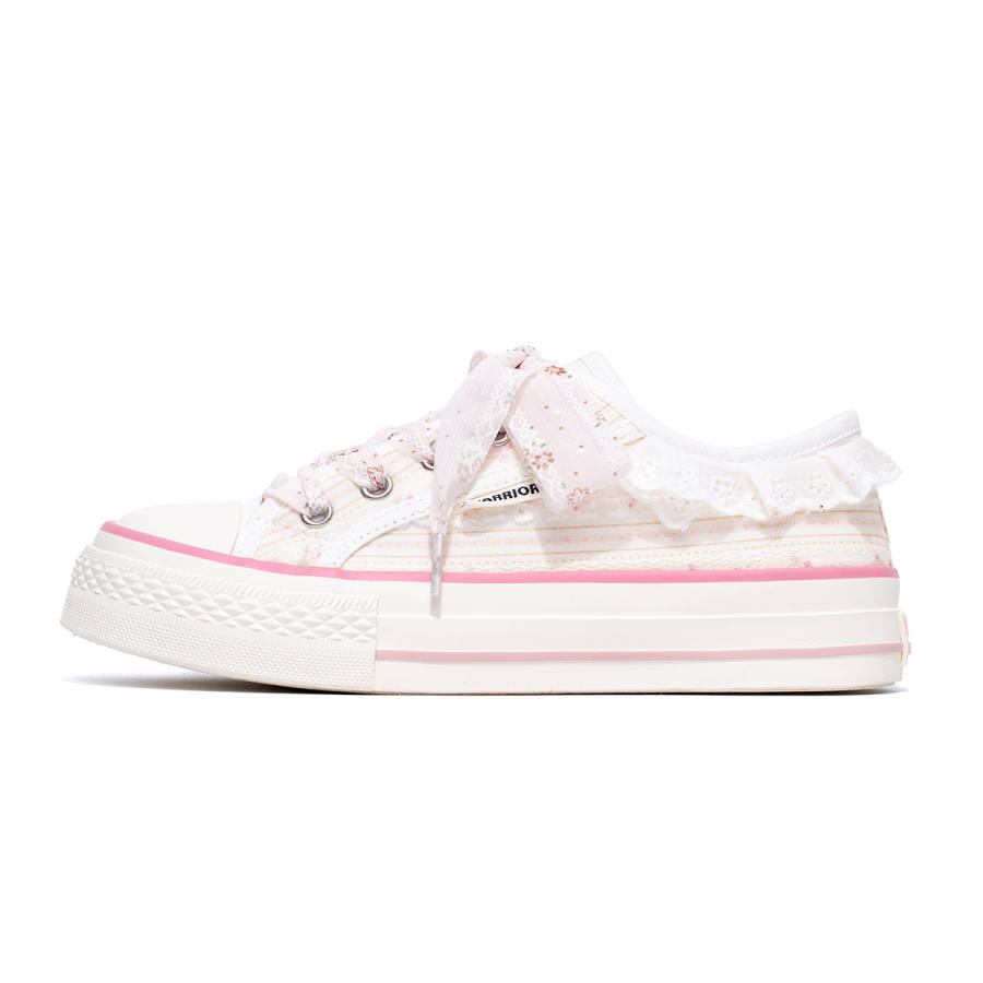 WARRIOR Casual Shoes Women's Low Top Beige, Cyan