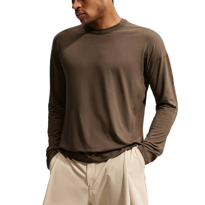 Nike Nike Impossibly Light Quick Dry T Shirts Men's Deep Hazelwood/Black/Velvet Brown Crew Neck Moderate