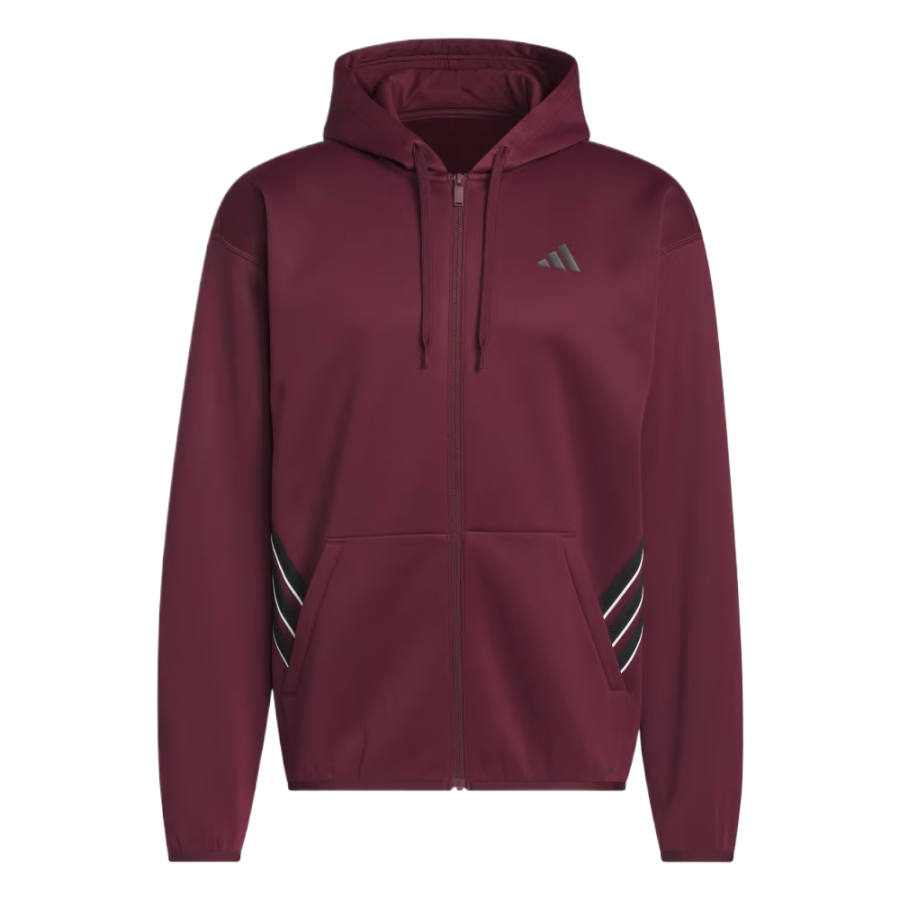 Adidas Adidas BASKETBALL Sweatshirts Men's Burgundy Hooded Non Detachable Moderate