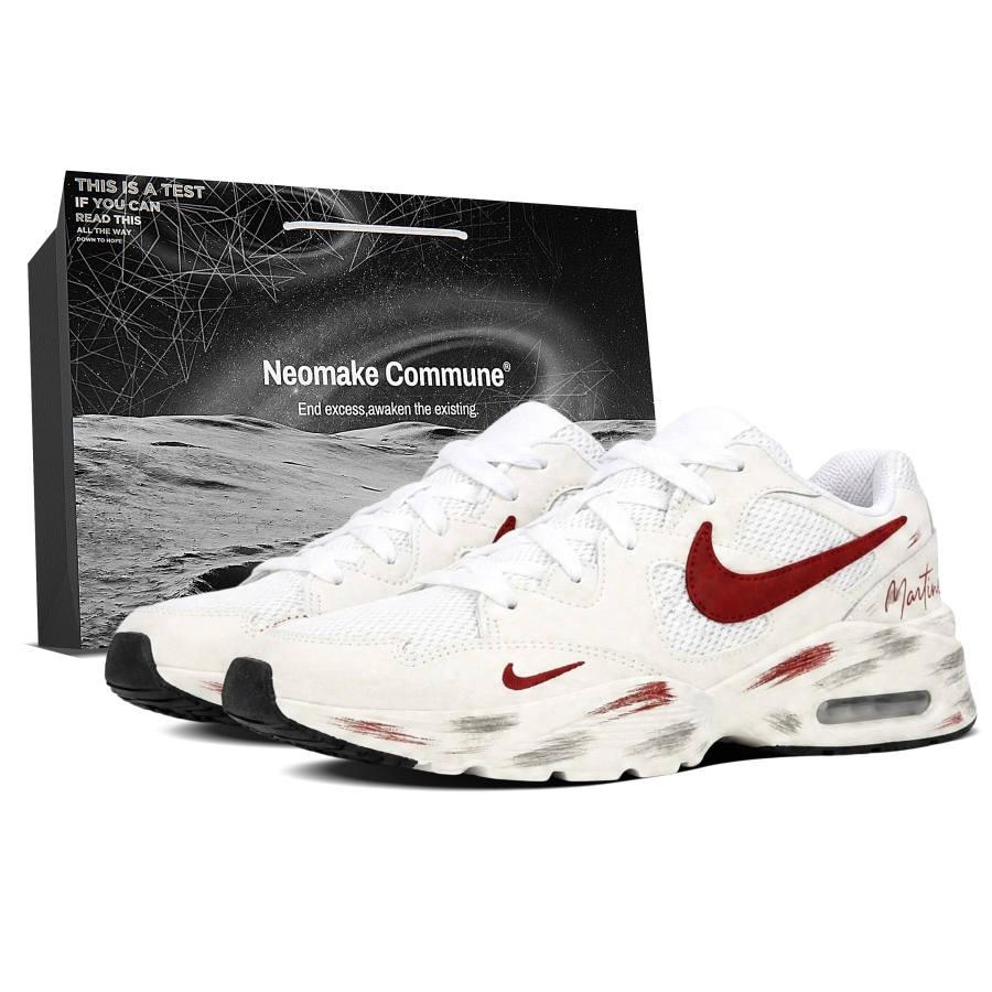 Nike Nike Air Max Fusion Running Shoes Unisex Low Top Beige Red