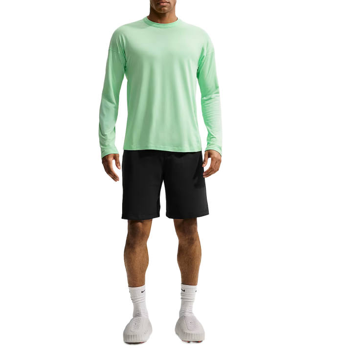 Nike Nike Impossibly Light Quick Dry T Shirts Men's Cucumber Green/Sail White/Phantom Multicolor Green Crew Neck Moderate