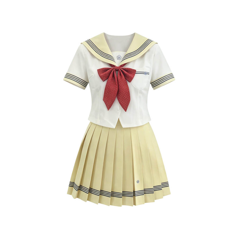 TUSHIFEI Two Piece Skirt Sets Women's Navy Collar Moderate Short Skirt