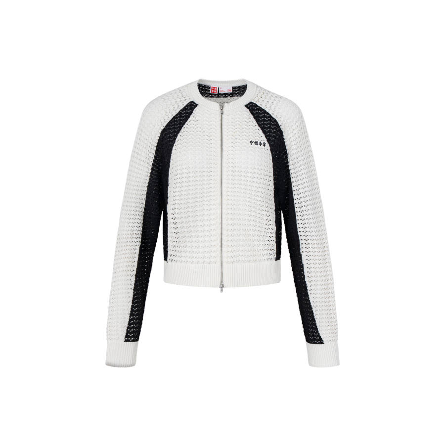 Li-Ning Li Ning Knitwear Women's Black White V Neck Moderate