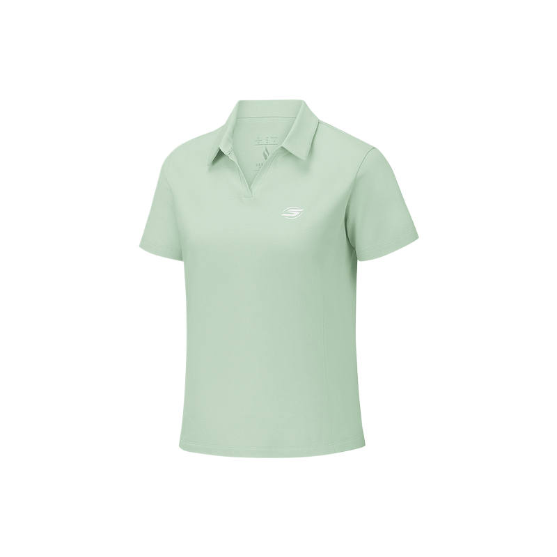 Skechers Polo Shirts Women's Sky Gray Cyan 03PB Polo Collar Moderate