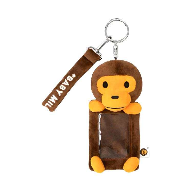 A BATHING APE Cartoon Card Holder Unisex Brown