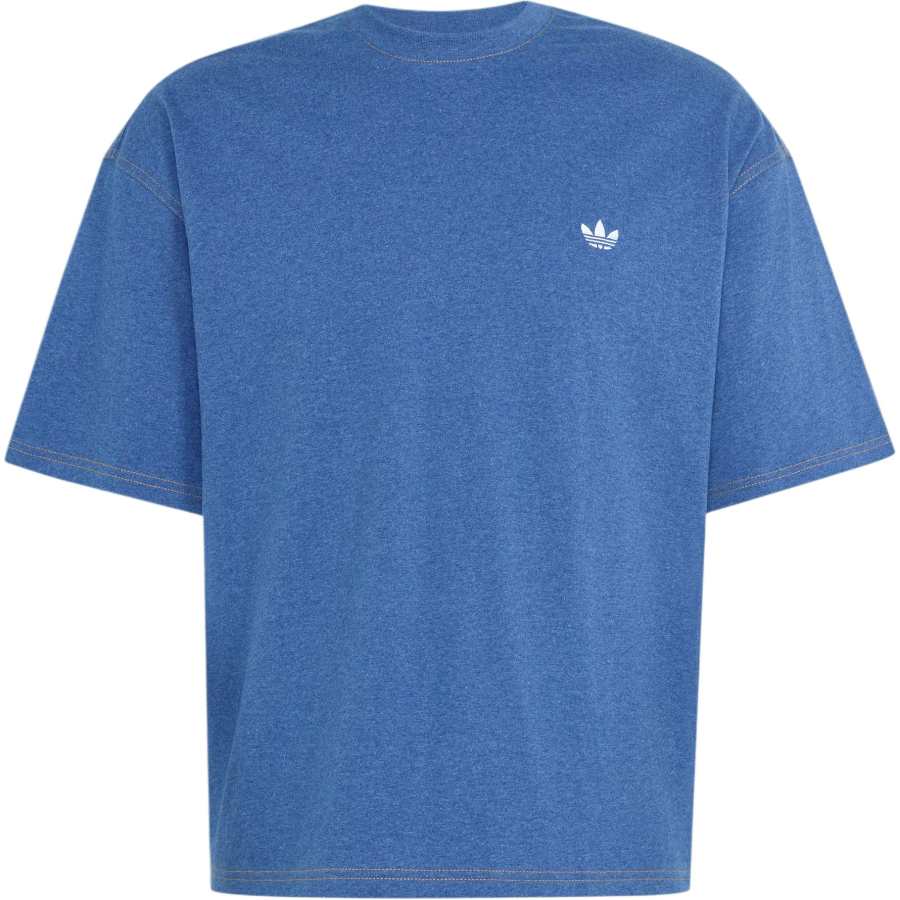 Adidas Originals ESSENTIALS T Shirts Men's Dark Blue Crew Neck Moderate