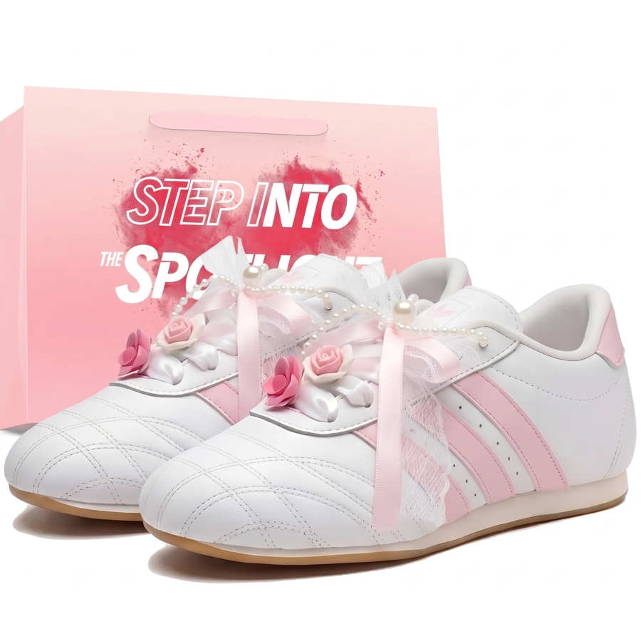 Adidas Originals Taekwondo Training Shoes Women's Low Top Pink White