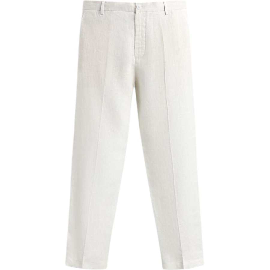 ZARA Casual Pants Men's White Moderate Straight Fit Pants